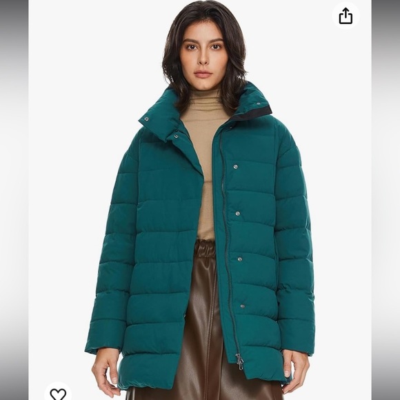 Orolay Women's  Puffer Jacket Quilted Lightweight Oversized Zip Up Stand Collar - Picture 1 of 3